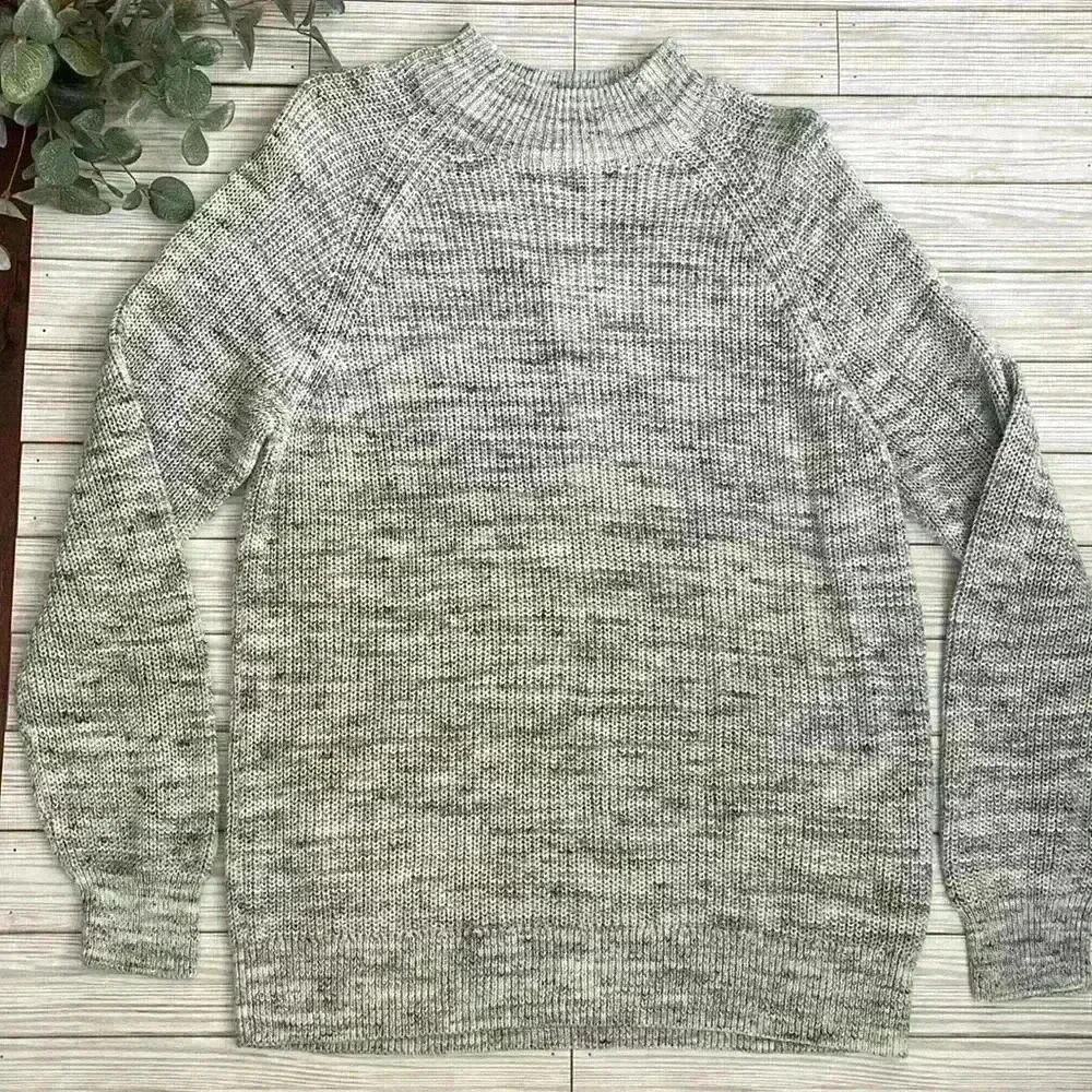NWT Caslon mock neck long sleeve space dye pullover sweater XL